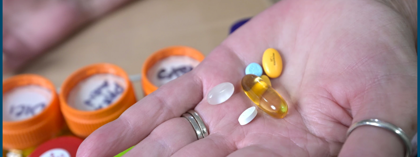 pills in an open hand